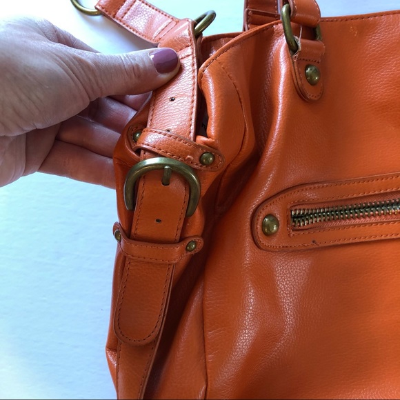 Jaye Hersh Hollywood Intuition Orange Handbag Purse - Picture 8 of 14